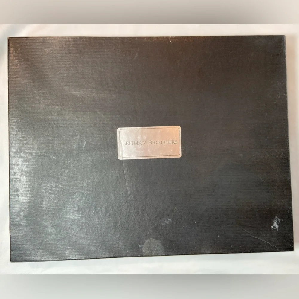 Barrington Leather Portfolio &‎ Notepad for Lehman Bros 10” x 12” incl gift box